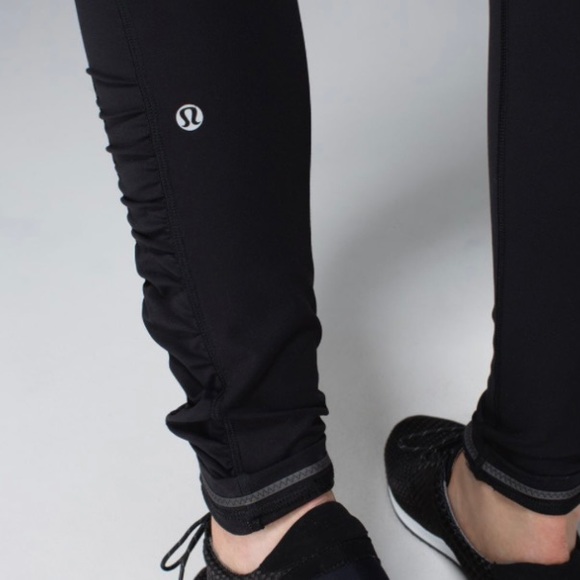 LULULEMON Speed Tight Cozy Black Legging Size 4 - Picture 3 of 16